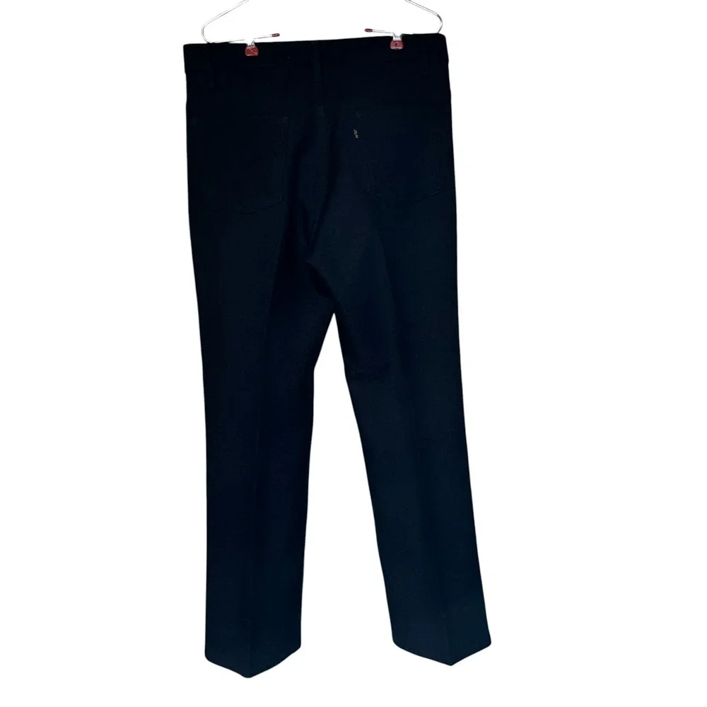 Levi's Mens Pants Vintage 1996 Flat Front Slacks Classic Black Made in USA 34X32